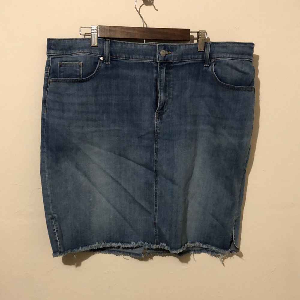 Chico's Blue Pencil Skirt Knee-Length Casual